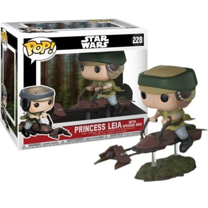 Funko Pop! #228 - Star Wars 40th - Princess Leia with Speeder Bike Vinyl Figure (23253) LOW STOCK