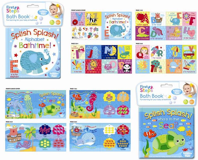 Baby's Soft Foam Early Learning Bath Book (Alphabet or Numbers)